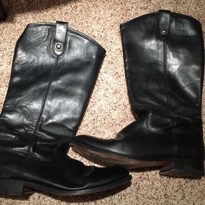 Black mid calf Frye boots